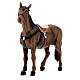 Caballo madera pintada belén Kostner 12 cm s3