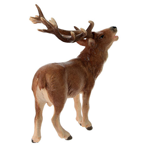 Deer in painted wood, Kostner Nativity scene 12 cm 4