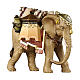 Elefante com bagagens para presépio madeira pintada Val Gardena modelo Kostner com figuras altura média 9,5 cm s1