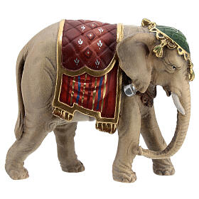 Elefante legno dipinto Kostner presepe 9,5 cm