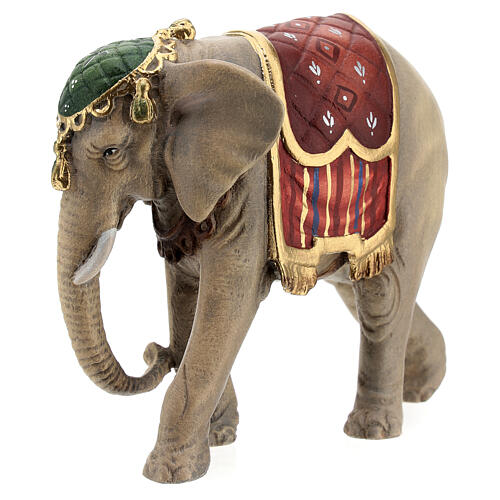 Elefante legno dipinto Kostner presepe 9,5 cm 4