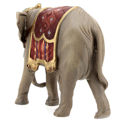 Elefante legno dipinto Kostner presepe 9,5 cm 6