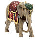 Elefante para presépio madeira pintada Val Gardena modelo Kostner com figuras altura média 9,5 cm s3