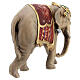 Elefante para presépio madeira pintada Val Gardena modelo Kostner com figuras altura média 9,5 cm s7