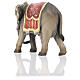 Elefante legno dipinto presepe Kostner 12 cm s6