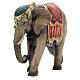 Elefante para presépio madeira pintada Val Gardena modelo Kostner com figuras altura média 12 cm s2