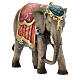 Elefante para presépio madeira pintada Val Gardena modelo Kostner com figuras altura média 12 cm s3