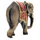 Elefante para presépio madeira pintada Val Gardena modelo Kostner com figuras altura média 12 cm s5