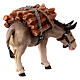 Esel mit Brennholz Grödnertal Holz Krippe Kostner 9.5cm s5