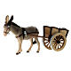 Donkey and cart in painted wood, Kostner Nativity scene 9.5 cm s4