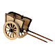 Burro com carrinho madeira pintada para presépio Kostner peças altura média 9,5 cm s5