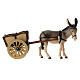 Kostner Nativity Scene 9.5 cm, donkey with cart, in painted wood s1