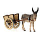 Kostner Nativity Scene 9.5 cm, donkey with cart, in painted wood s2