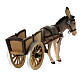 Kostner Nativity Scene 9.5 cm, donkey with cart, in painted wood s7