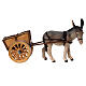 Donkey and cart in painted wood, Kostner Nativity scene 12 cm s1