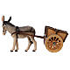 Donkey and cart in painted wood, Kostner Nativity scene 12 cm s4
