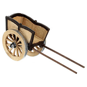 Cart in painted wood, Kostner Nativity scene 12 cm