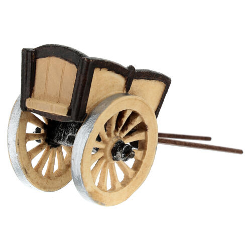 Carro madera pintada belén Kostner 12 cm 3