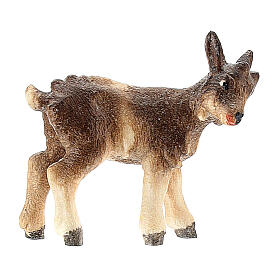 Goat kid in painted wood, Kostner Nativity scene 12 cm