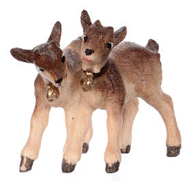 Kostner Nativity Scene 9.5 cm, two goats, in painted wood