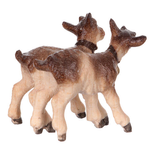 Kostner Nativity Scene 9.5 cm, two goats, in painted wood 3