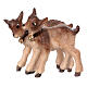 Kostner Nativity Scene 9.5 cm, two goats, in painted wood s1