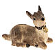 Lying goat kid in painted wood, Kostner Nativity scene 12 cm s1