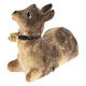 Capretta sdraiata legno dipinto presepe Kostner 12 cm s2