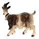 Chèvre clochette tête à droite bois peint crèche Kostner 9,5 cm s3