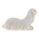 Kostner Nativity Scene 12 cm, lying white sheep looking to the left, in painted wood s4