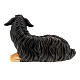 Mouton noir couché tête à droite bois peint crèche Kostner 9,5 cm s3