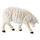 Mouton qui mange tête à gauche bois peint crèche Kostner 12 cm s3