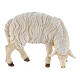 Mouton qui mange tête à droite bois peint crèche Kostner 12 cm s1