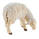 Mouton qui mange tête à droite bois peint crèche Kostner 12 cm s3