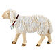 Mouton qui marche bois peint crèche Kostner 12 cm s1