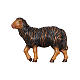 Mouton noir tête haute bois peint crèche Kostner 12 cm s1