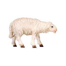 Pecora testa in avanti legno dipinto Kostner presepe 9,5 cm