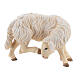 Mouton qui se gratte bois peint Kostner crèche 9,5 cm s1
