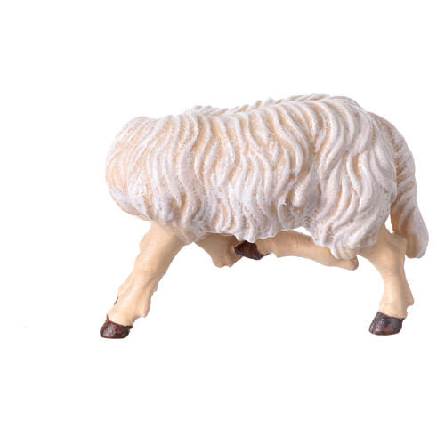 Mouton qui se gratte bois peint Kostner crèche 12 cm 3