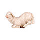 Mouton agenouillé bois peint Kostner crèche 9,5 cm s1