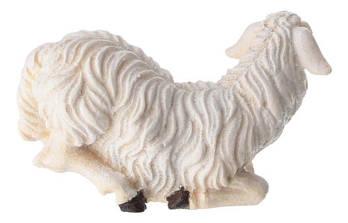 Kostner Nativity Scene 9.5 cm, kneeling sheep, in painted wood 3