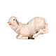 Mouton agenouillé bois peint Kostner crèche 12 cm s1