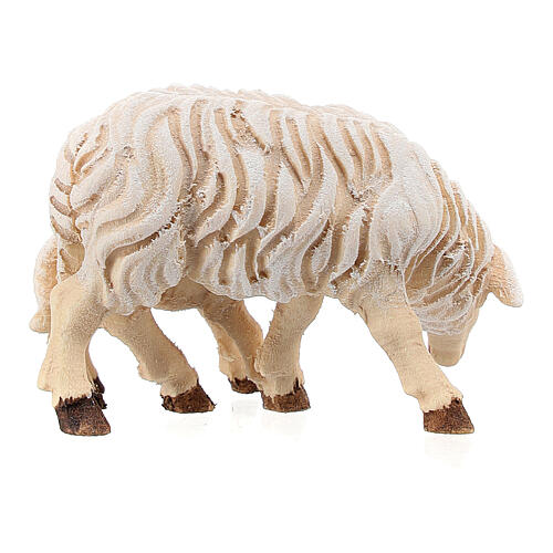 Pecora mangia con agnello legno dipinto Kostner presepe 9,5 cm 4