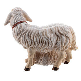 Set Schaf mit Lamm bemalten Grödnertal Holz für Krippe Kostner 9.5cm