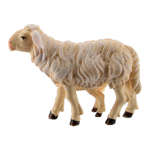 Schaf mit Lamm bemalten Grödnertalholz für Krippe Kostner 9.5cm 3