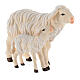 Mouton et agneau bois peint Kostner crèche 12 cm s2