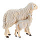 Kostner Nativity Scene 12 cm, standing white sheep and lamb, in painted wood s3
