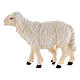 Kostner Nativity Scene 12 cm, standing white sheep and lamb, in painted wood s4