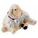 Kostner Nativity Scene 9.5 cm, lying white lamb with bell, in painted wood s2