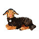 Lying black lamb in painted wood Kostner Nativity Scene 9.5 cm s1